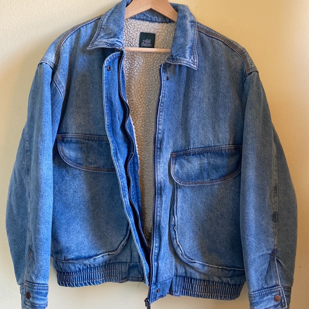 Wool lined jean jacket